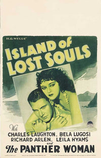 Island of Lost Souls Movie Poster Print showcasing classic horror art.