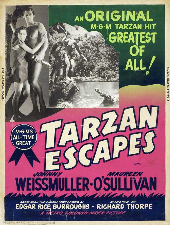 Tarzan Escapes Movie Poster Print showcasing the adventure spirit