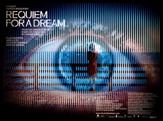 Requiem for a Dream Movie Poster Print showcasing striking visuals and emotional themes.