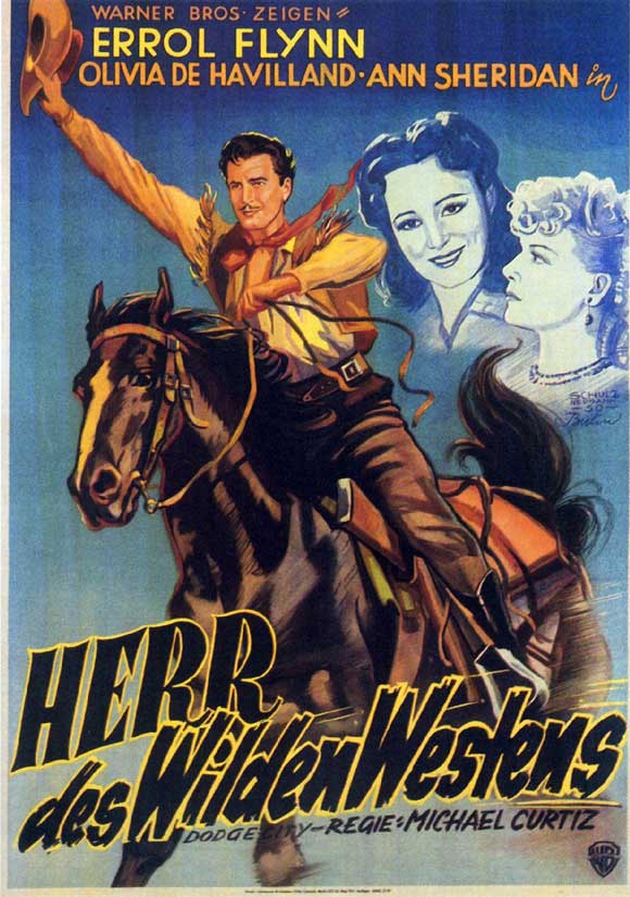 Dodge City Movie Poster Print featuring classic film artwork.