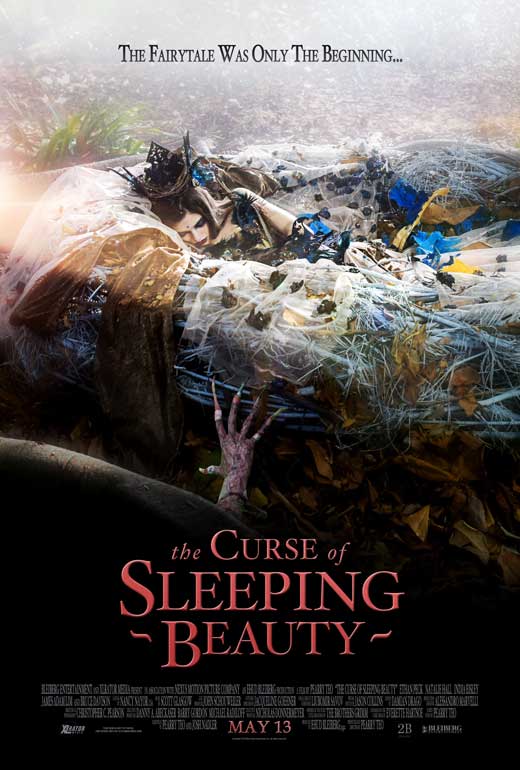 The Curse of Sleeping Beauty Movie Poster Print featuring enchanting fantasy artwork.