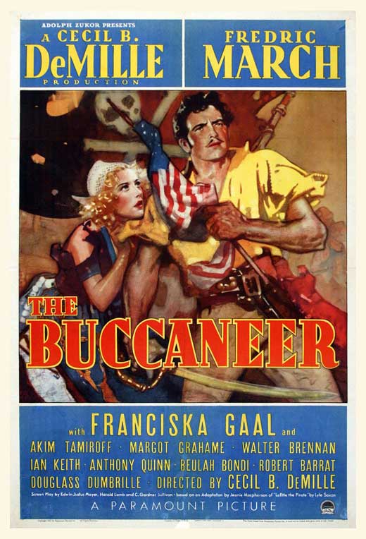 The Buccaneer Movie Poster Print showcasing high-seas adventure.