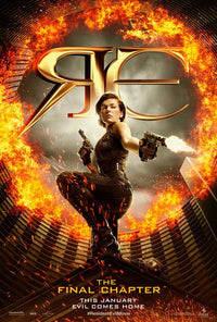Resident Evil: The Final Chapter Movie Poster Print showcasing intense visuals.