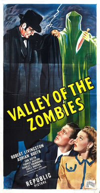 Valley of the Zombies Movie Poster showcasing classic horror art.