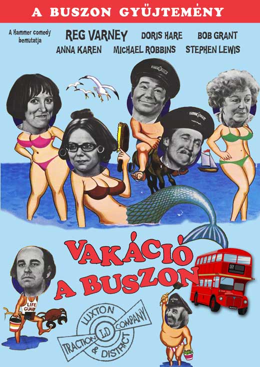 Holiday on the Buses Movie Poster Print showcasing festive elements.
