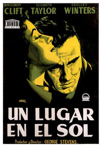 A Place in the Sun Movie Poster Print showcasing classic film artwork.