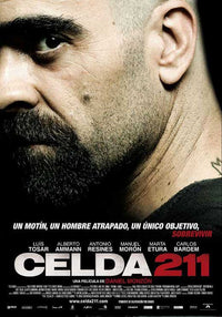 Cell 211 Movie Poster Print featuring intense prison drama imagery.