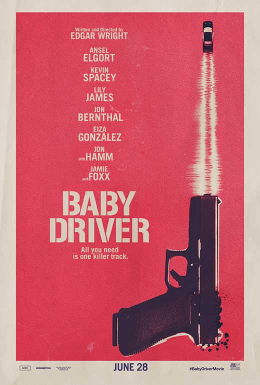 Baby Driver Movie Poster Print featuring dynamic visuals from the film.