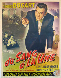 Deadline USA Movie Poster Print showcasing classic journalism theme.