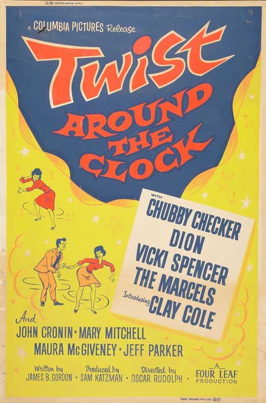 Twist Around the Clock Movie Poster Print showcasing vibrant colors and dynamic design.
