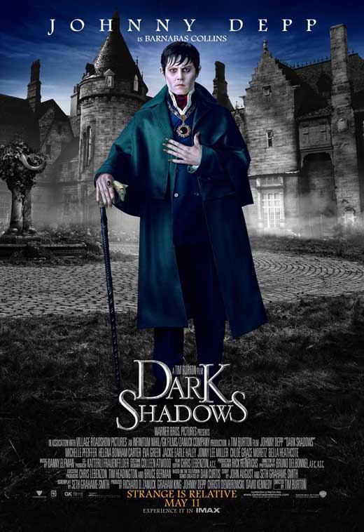 Dark Shadows Movie Poster Print showcasing gothic themes.
