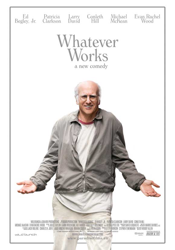 Whatever Works Movie Poster Print showcasing vibrant colors and cinematic charm.