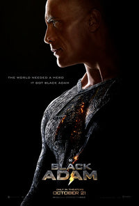Black Adam Movie Poster Print featuring dynamic superhero design.
