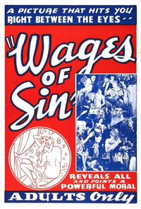The Wages of Sin Movie Poster Print showcasing cinematic drama.