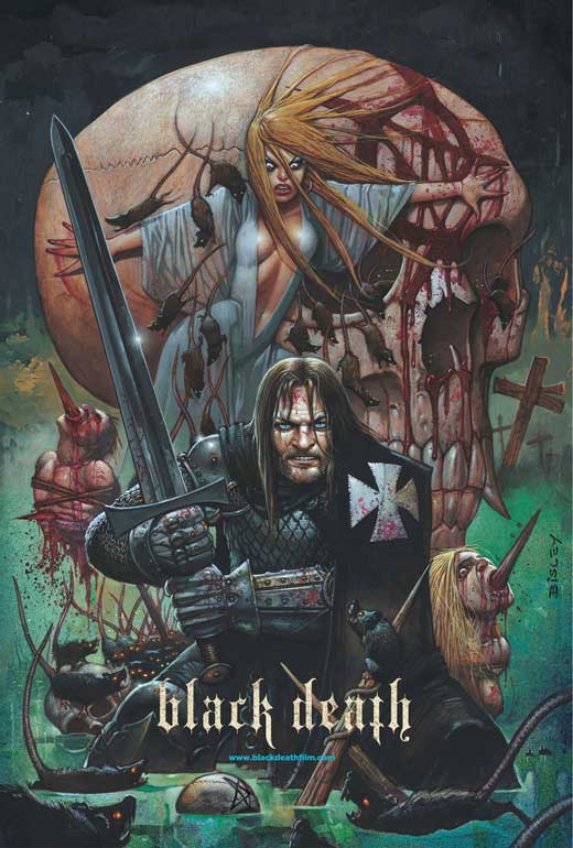 Black Death Movie Poster Print showcasing dark medieval imagery.