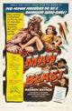 Man Beast Movie Poster featuring classic horror film art