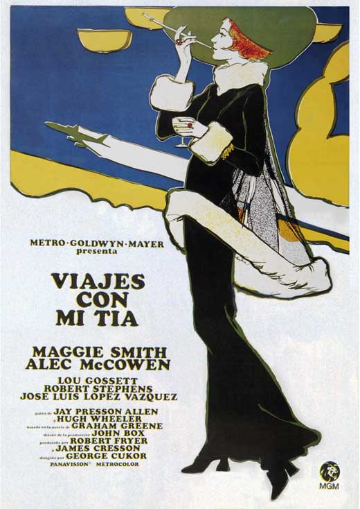 Travels with My Aunt Movie Poster Print showcasing vibrant colors and film charm.