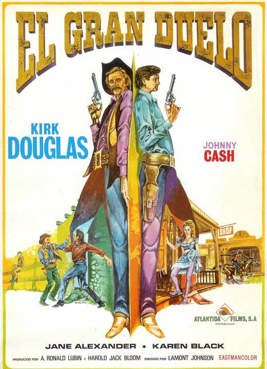 A Gunfight Movie Poster Print showcasing classic Western imagery.