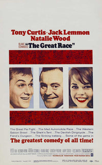 The Great Race Movie Poster Print featuring classic film design.