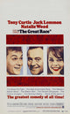The Great Race Movie Poster Print featuring classic film design.