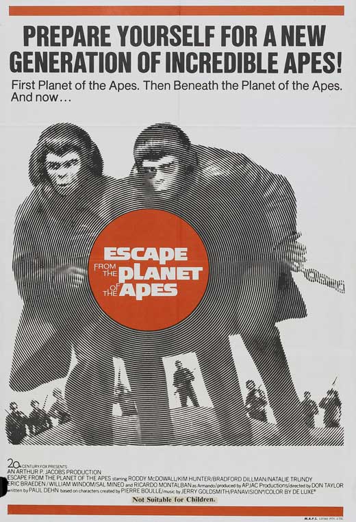 Escape from the Planet of the Apes Movie Poster Print showcasing iconic sci-fi cinema.