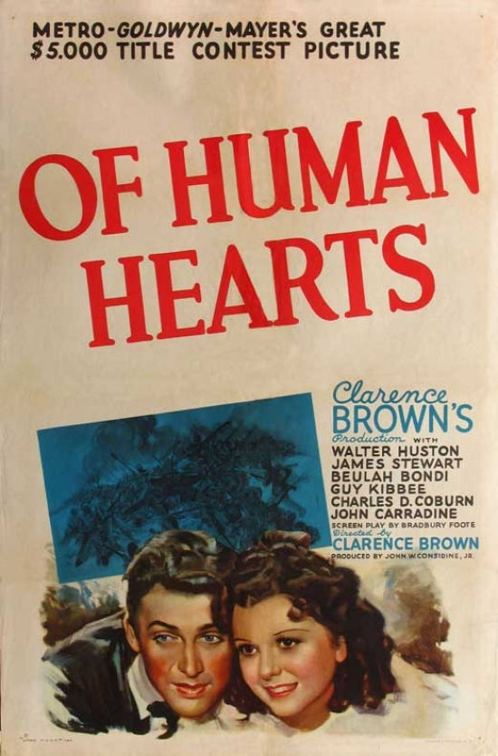 Of Human Hearts Movie Poster - Classic Film Art