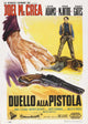The Gunfight at Dodge City movie poster print featuring iconic Wild West imagery.