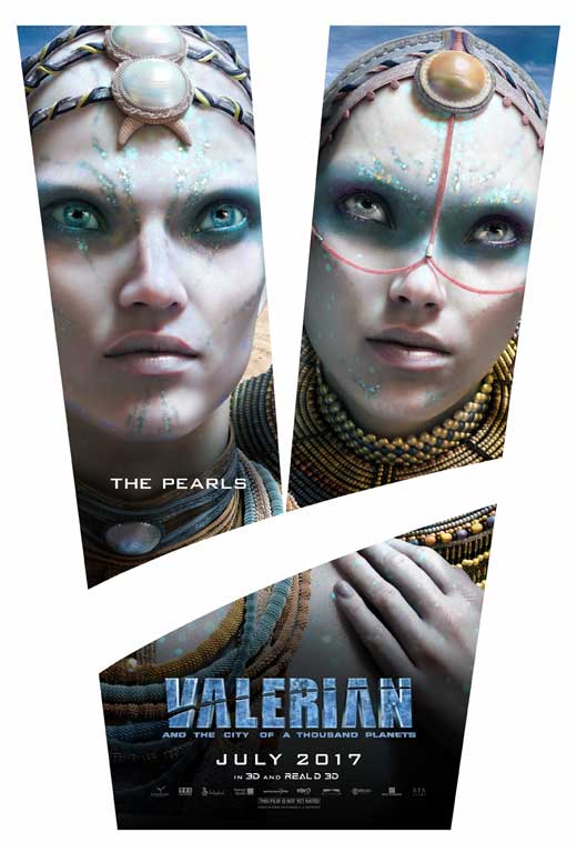 Valerian and the City of a Thousand Planets movie poster featuring vibrant visuals.