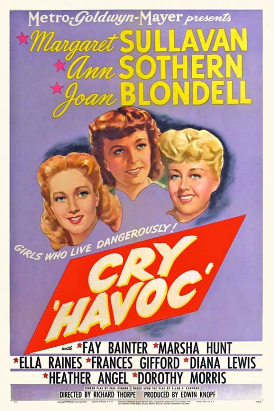 Cry Havoc Movie Poster Print showcasing vibrant colors and dynamic imagery.