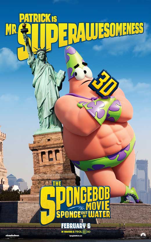 The SpongeBob Movie: Sponge Out of Water Movie Poster Print featuring colorful characters.
