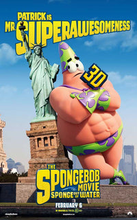The SpongeBob Movie: Sponge Out of Water Movie Poster Print featuring colorful characters.