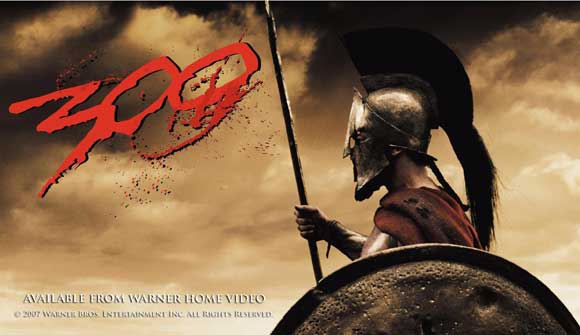 300 Movie Poster Print showcasing epic scenes from the film.
