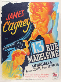 13 Rue Madeleine Movie Poster Print showcasing classic film art