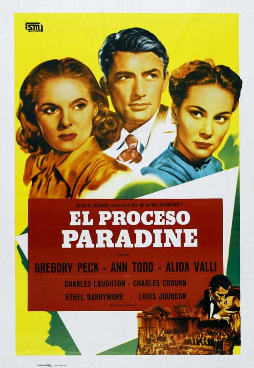 The Paradine Case Movie Poster Print showcasing classic film art.