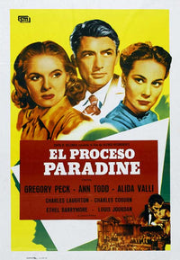 The Paradine Case Movie Poster Print showcasing classic film art.