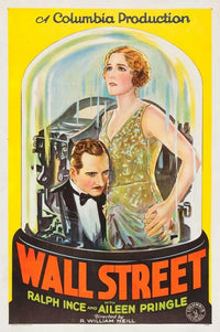 Wall Street Movie Poster Print featuring iconic financial imagery.