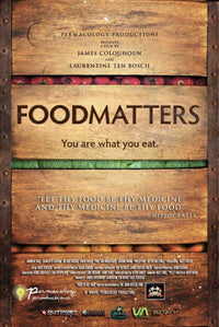 Food Matters Movie Poster Print showcasing vibrant design and motivational theme.