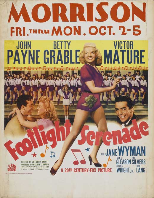 Footlight Serenade Movie Poster Print featuring classic film imagery.