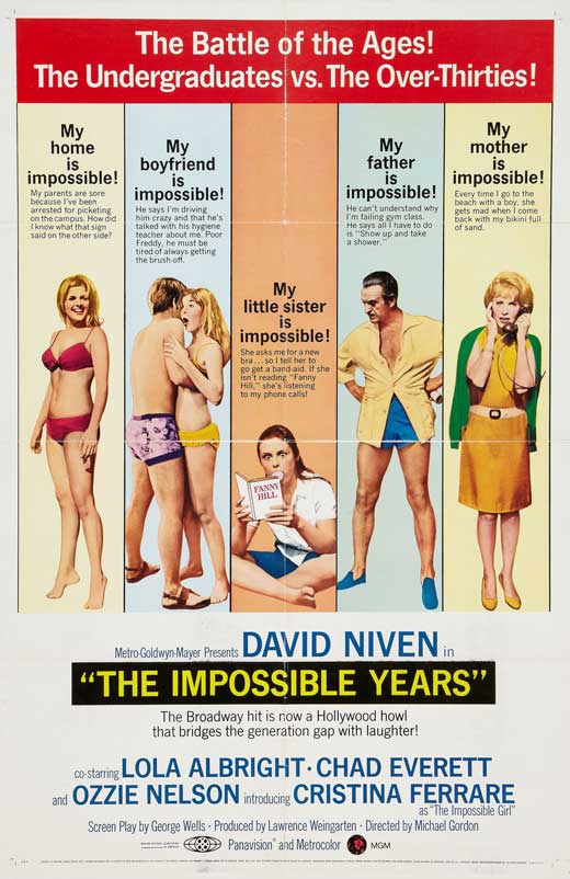 The Impossible Years Movie Poster Print showcasing vibrant colors and classic design.