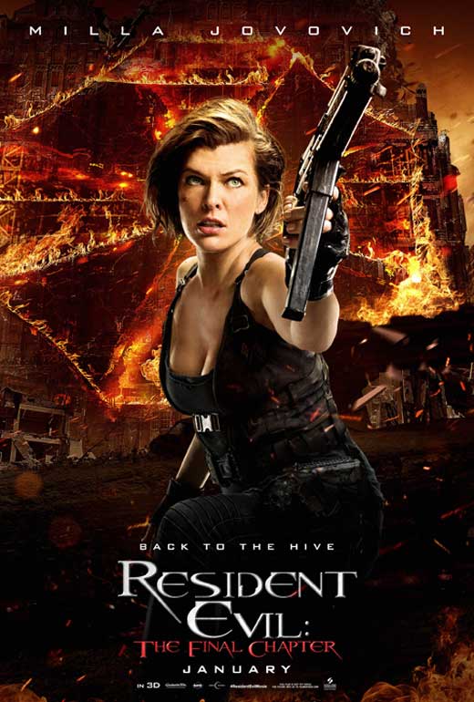 Resident Evil: The Final Chapter Movie Poster Print showcasing thrilling action.