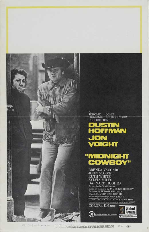 Midnight Cowboy Movie Poster Print showcasing iconic film imagery.
