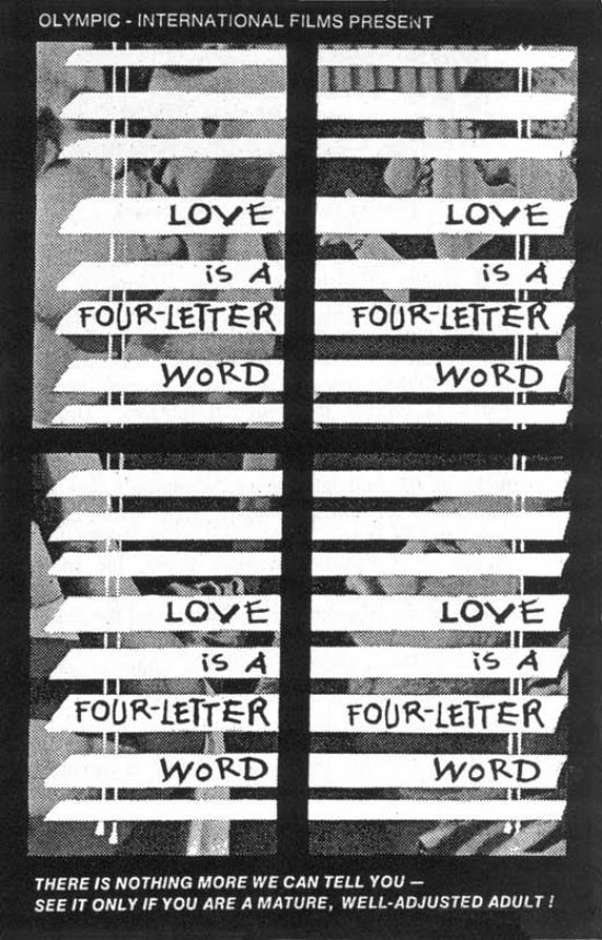 Love Is a Four Letter Word movie poster print