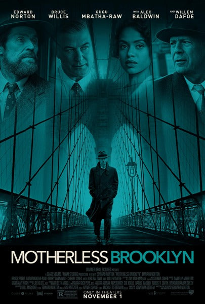 Motherless Brooklyn Movie Poster Print featuring iconic imagery.