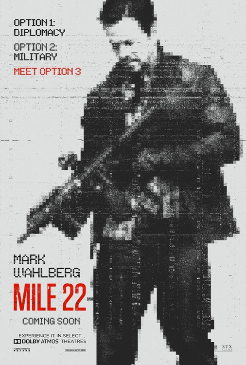 Mile 22 Movie Poster Print showcasing action-packed visuals.