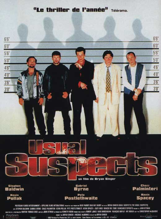 The Usual Suspects Movie Poster Print showcasing iconic characters and scenes.