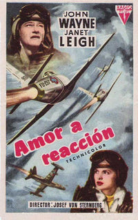 Jet Pilot Movie Poster Print featuring aerial adventure theme.