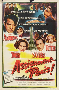 Assignment: Paris Movie Poster Print featuring vibrant Parisian scenery.
