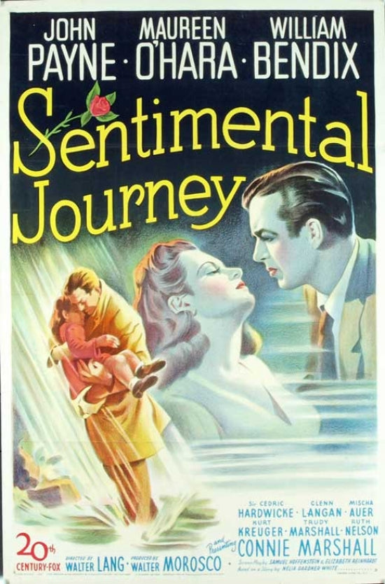 Sentimental Journey Movie Poster Print featuring nostalgic imagery.