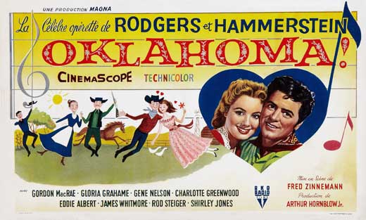 Oklahoma! Movie Poster Print featuring iconic Broadway design.