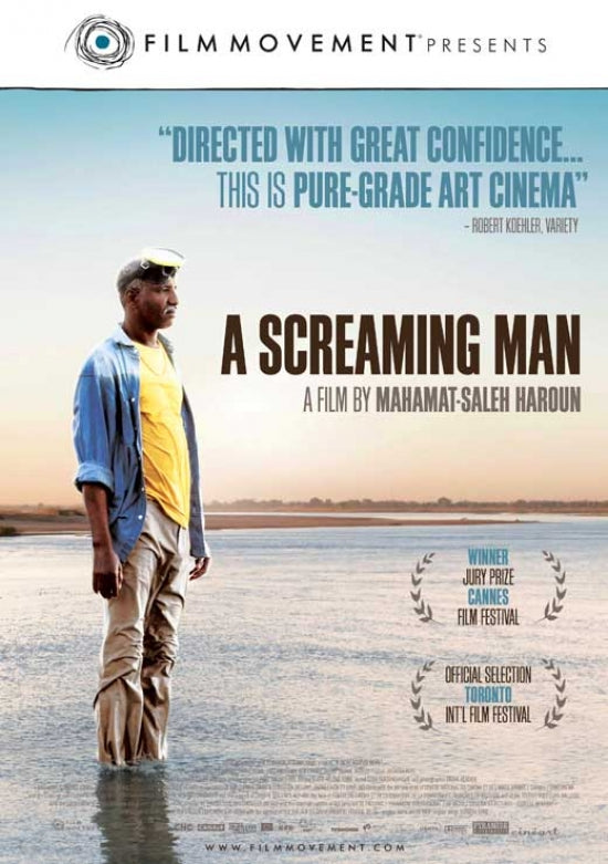 A Screaming Man Movie Poster Print showcasing dramatic imagery.